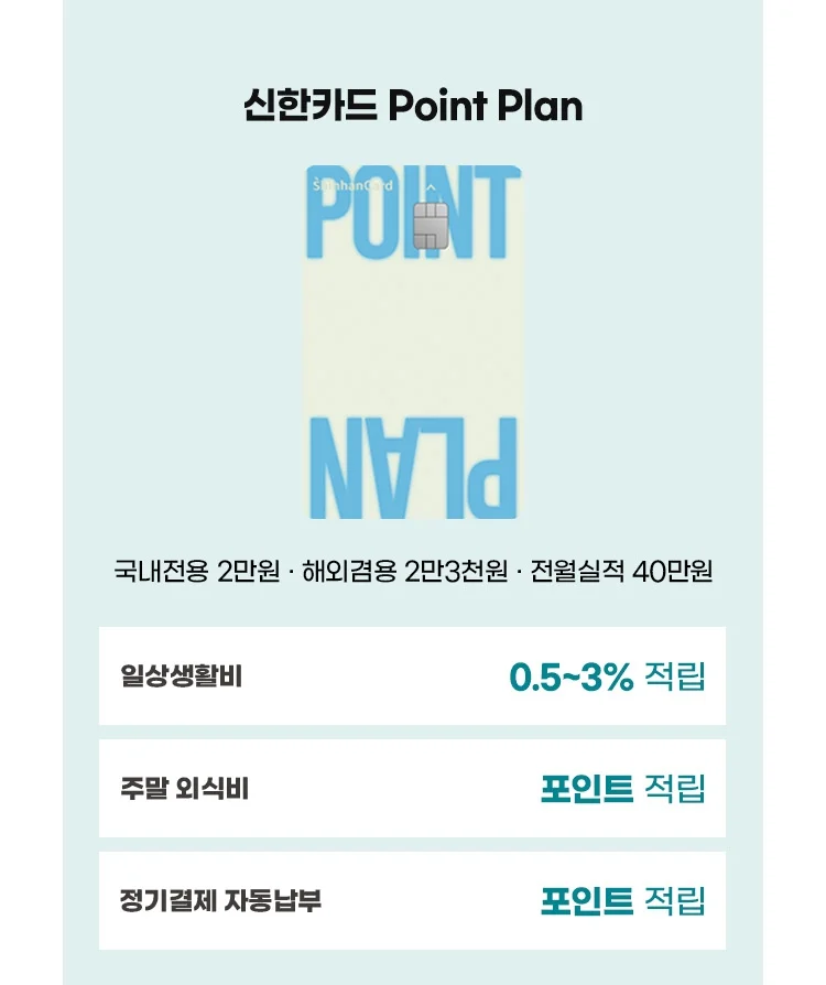 신한카드 Point Plan