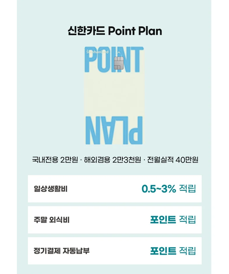 신한카드 Point Plan