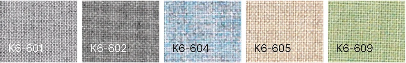 SCREEN SOLID 16 솔리드 16 - 패브릭 색상 스와치 (K6-601, K6-602, K6-604, K6-605, K6-609)
