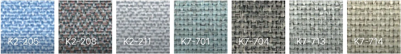 VEIL 30 베일 30 - 패브릭 색상 스와치 (K2-205 / K2-208 / K2-211 / K7-701 / K7-704 / K7-713 / K7-714)