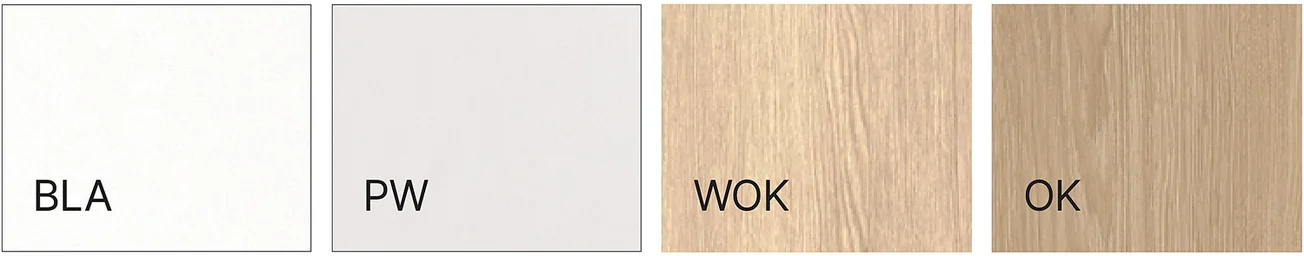 LT-EDGE LT 엣지 - 라미네이트 색상 스와치 (BLA, PW, WOK, OK)