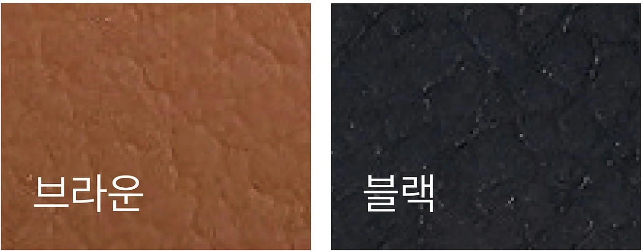 EX-ESSEN EX-에센 - 가죽 색상 스와치 (브라운, 블랙)