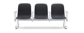 BENCH-26 BENCH-26 - 등받이형 봉제 등, 좌판 3인석, 팔걸이